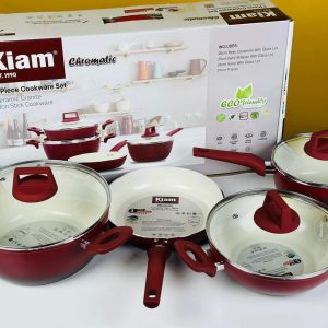 Kiam 7pcs set Nonstick Ceramic Coated Red