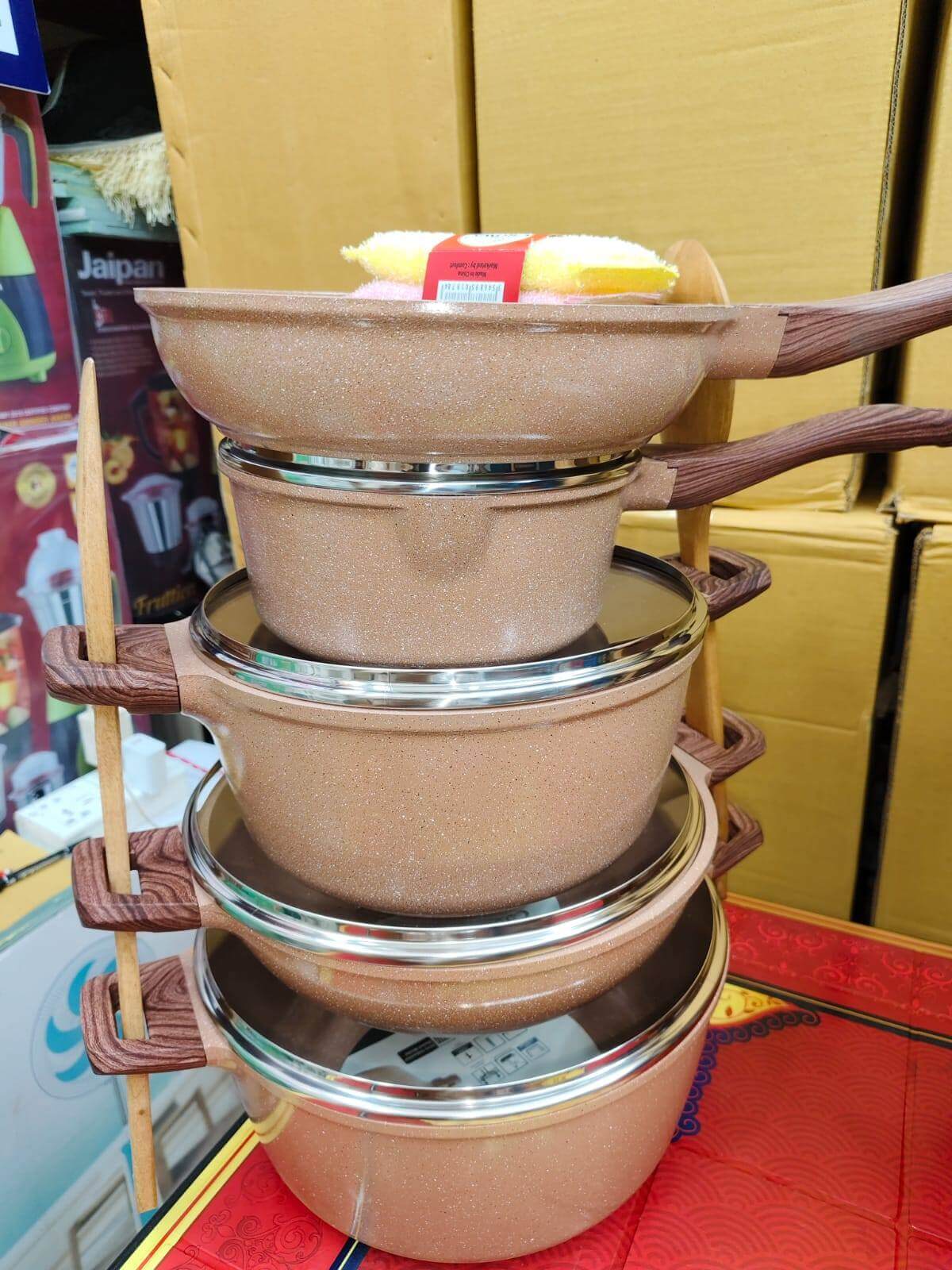 Kiam Die Casting 9Pcs Cooking Set Aluminium