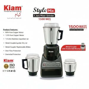 Kiam Mixer Grinder Stylo Mix 3 Jars 1500 Watt